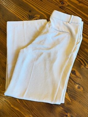 LOFT Wide-Leg Trousers , Size 8, Ecru